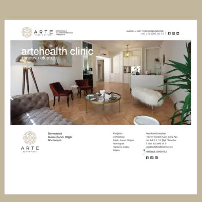 Arte Health Clinic web sitesi